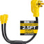 Adaptador enchufe RV macho a 2 hembra 5-15R 2.5pies amarillo