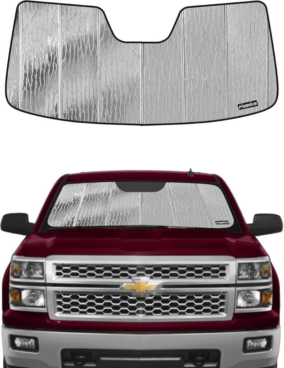 Parasol parabrisas Chevy Silverado 1500/2500 14-19 plateado