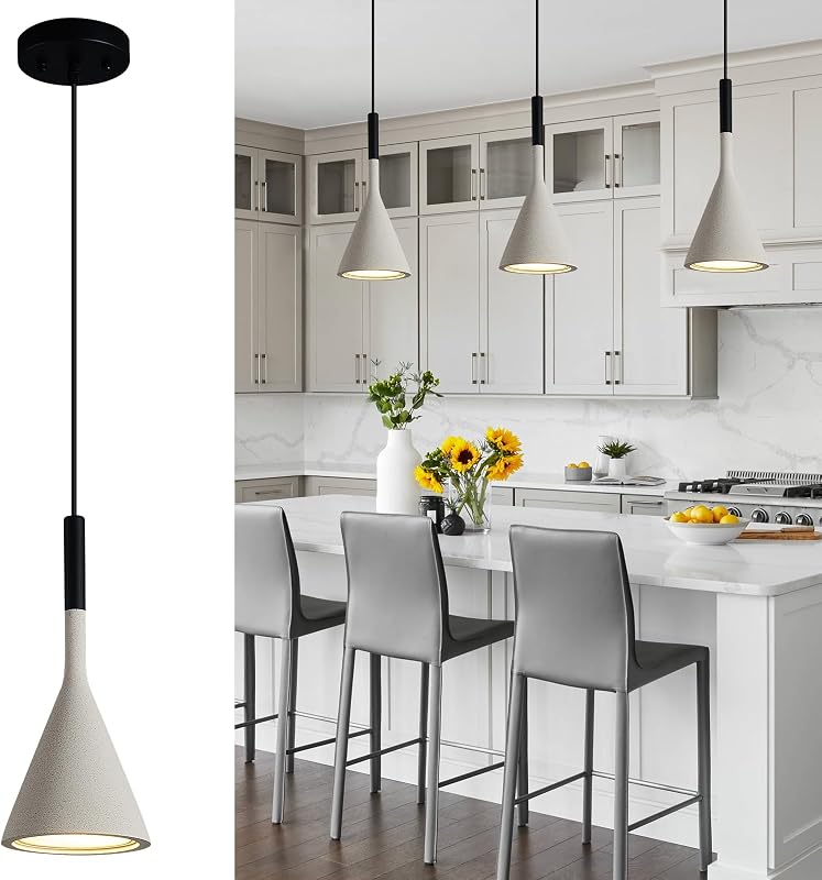 Lámpara colgante hormigón gris para cocina comedor