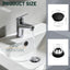 Cubierta desbordamiento fregadero baño latón negro mate