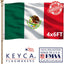 Bandera México 4x6ft doble cara 2 ojales latón decoración