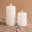 Velas pilar LED blancas con control remoto set 2