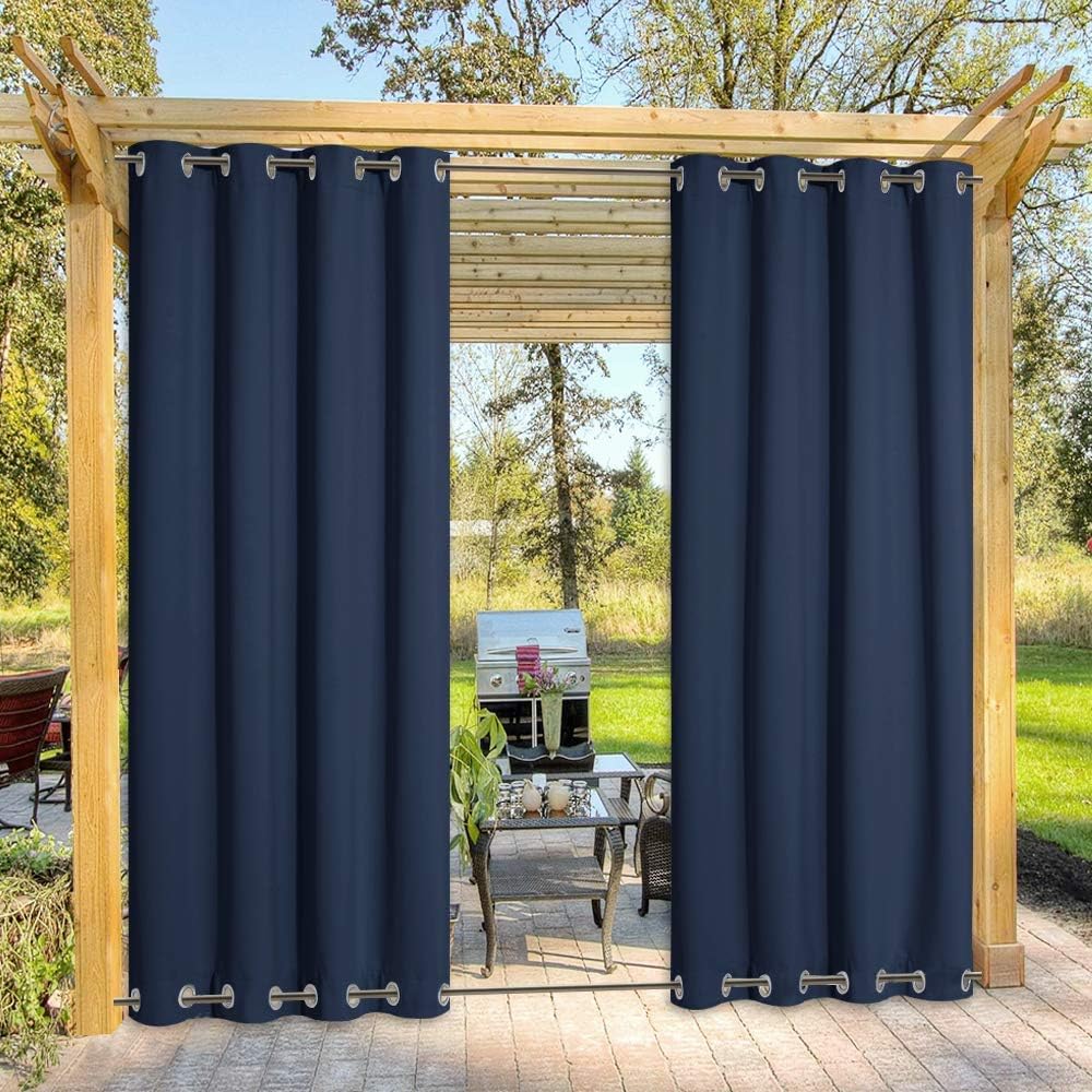 Cortina exterior impermeable 120" resistente viento