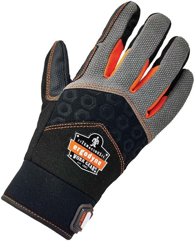 Guantes trabajo protección impacto dedo completo XXL negro