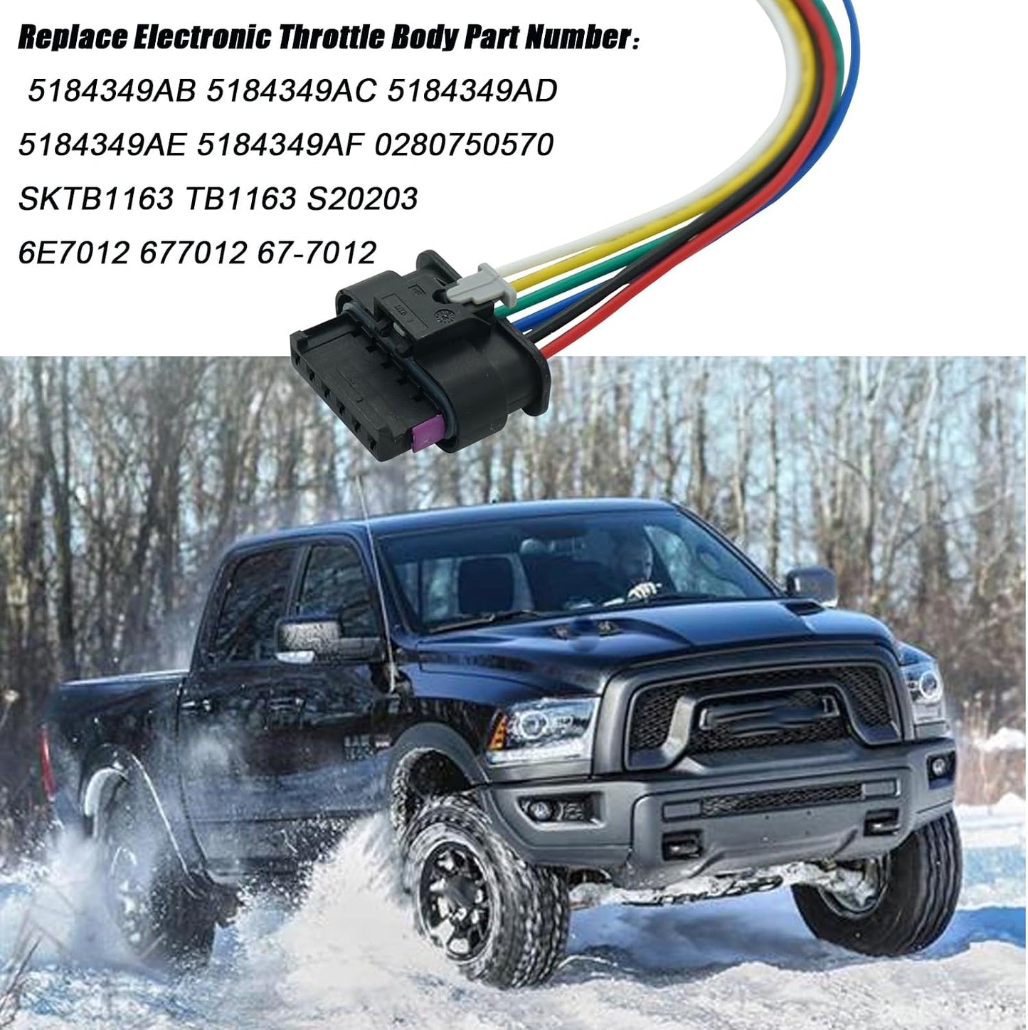 Conector acelerador 6 cables para Dodge Chrysler Ram