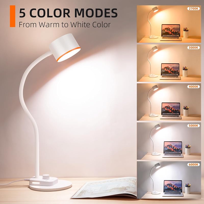 Lámpara LED escritorio 1200LM 5 colores regulables USB C