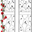 Enrejado jardín 71x20pulg metal negro 2en1