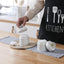 Organiz. hisopos algodón porcelana tapa cristal blanco