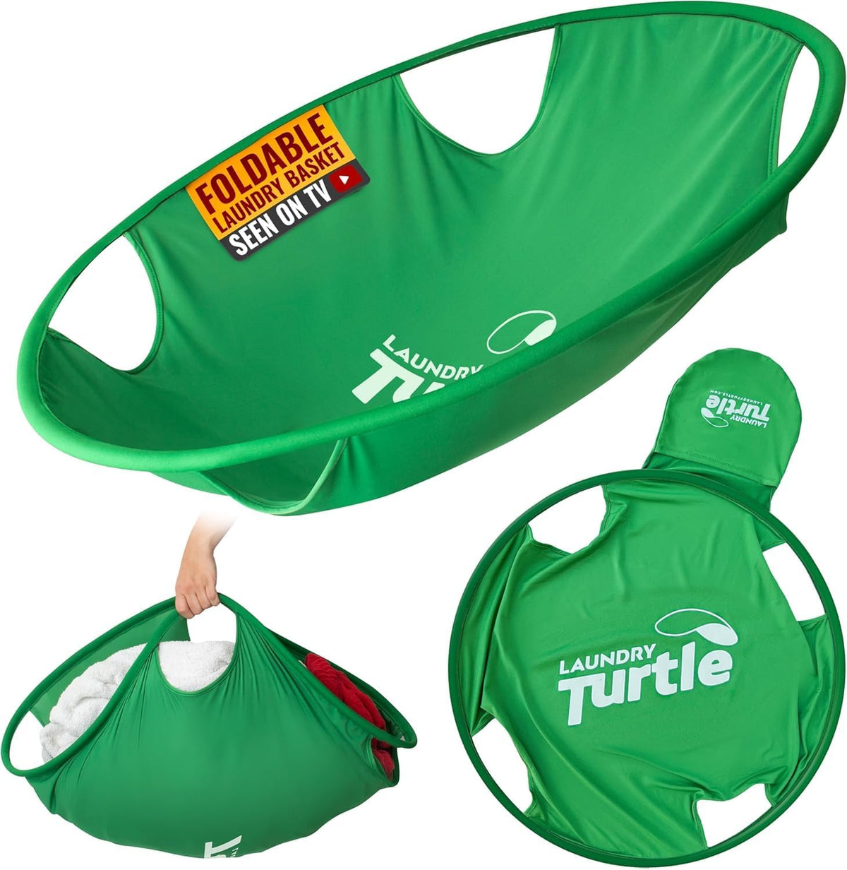 Cesta de ropa plegable grande 26 con agarrador