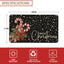 Tapete puerta Navidad bastón caramelo negro 17x30pulg