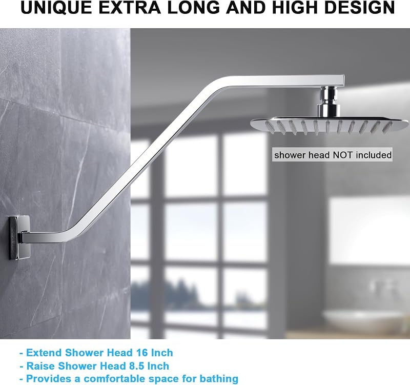 Brazo ducha extensor 16.5" forma Z cromo
