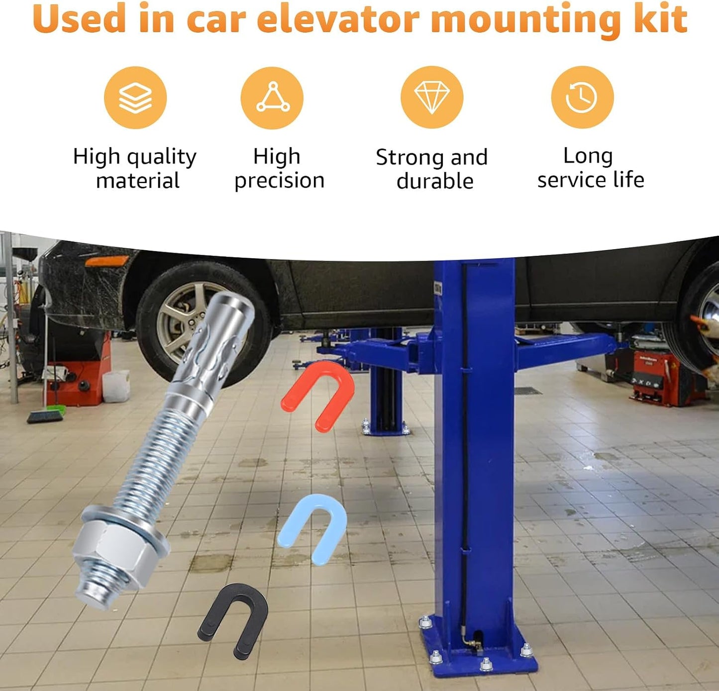 Kit elevación coche 16pcs anclajes 3/4x5.5 30pcs