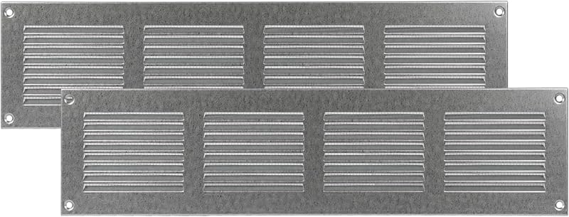 Cubierta ventilación aire metal 16x4" 2 Pzas
