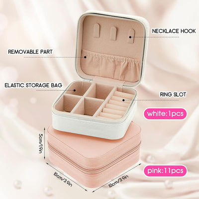 Caja joyas PU para mujeres chicas viaje organizador