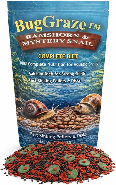 Alimento caracol acuario con calcio pellets obleas gránulos