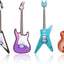 4 imanes de guitarra para nevera escala 1:12 mini instrumentos musicales