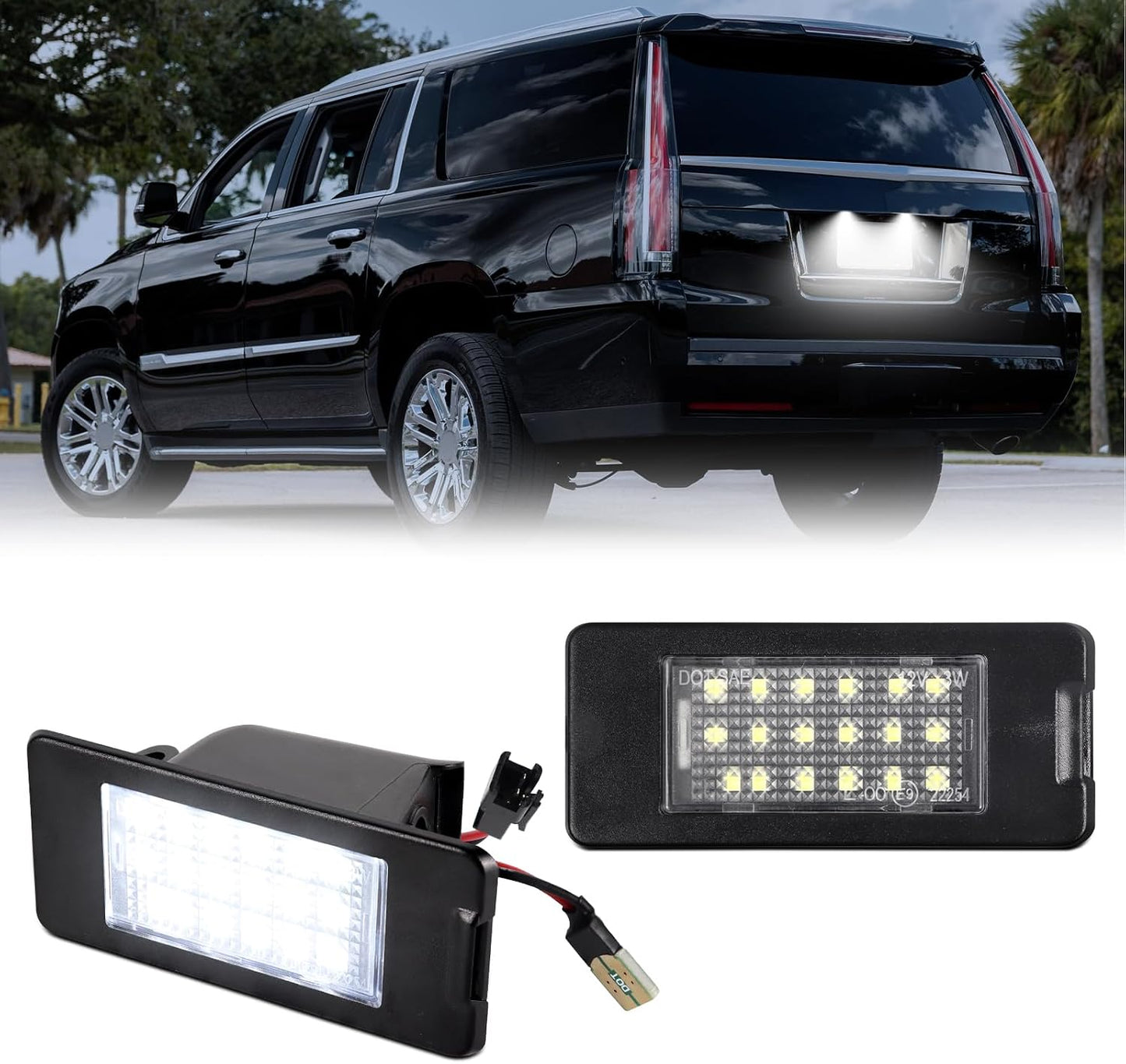 Luces LED matrícula comp Chevy Tahoe GMC Yukon XL 2015-2020