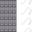 Organiz. zapatos puerta 24 bolsillos malla transpirable gris
