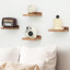 Estante flotante 5x6pulg madera rústica para dormitorio