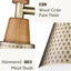 Lámpara baño latón 6 luces oro cepillado 45pulg