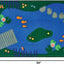 Alfombra rectangular 3x4ft6" color azul