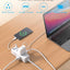 Regleta enchufe plano 6 tomas 4 USB con proteccion