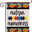 Bandera jardín concientización autismo 12.5x18pulg vertical