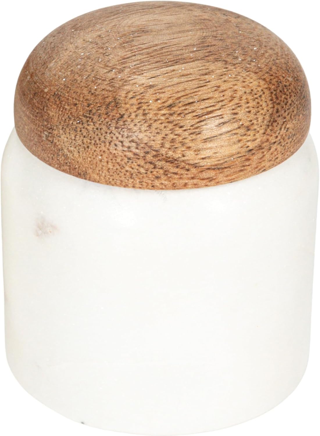 Olla Pellizco Mármol Madera Tapa Blanco Natural