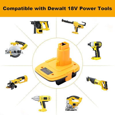 Adaptador DM18D comp De-Walt 18V a 20V batería Mil-Waukee 18V