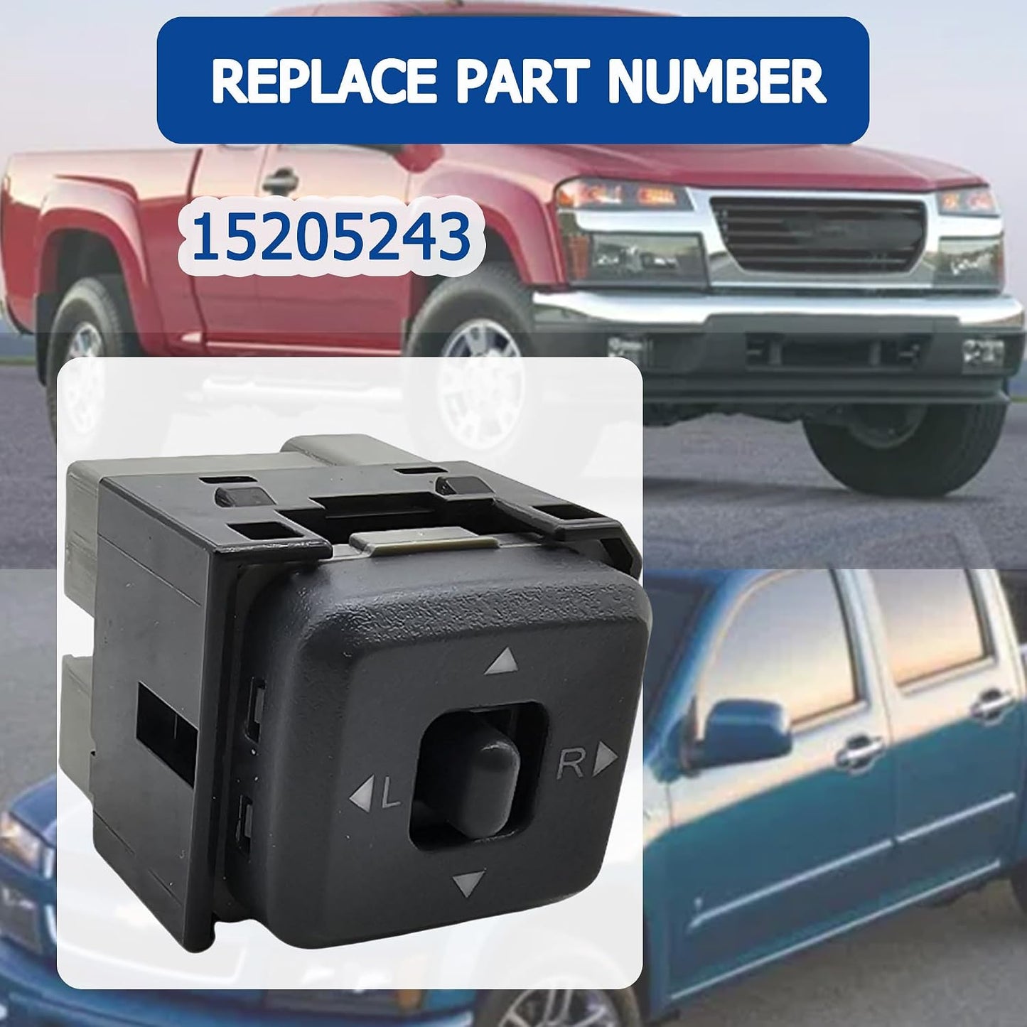 Interruptor espejo 4 vías puerta izq GMC Canyon 04-12