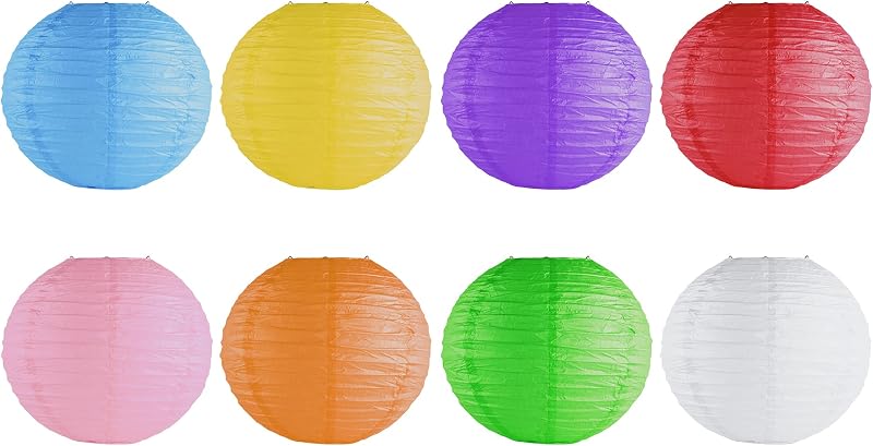 Faroles papel colgantes 8pulg marco metal hogar fiestas pack 8