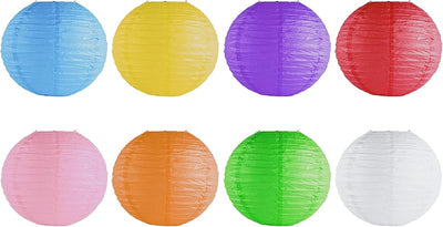 Faroles papel colgantes 8pulg marco metal hogar fiestas pack 8