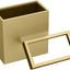 Cubo basura rectangular latón cepillado acero inox 3gal