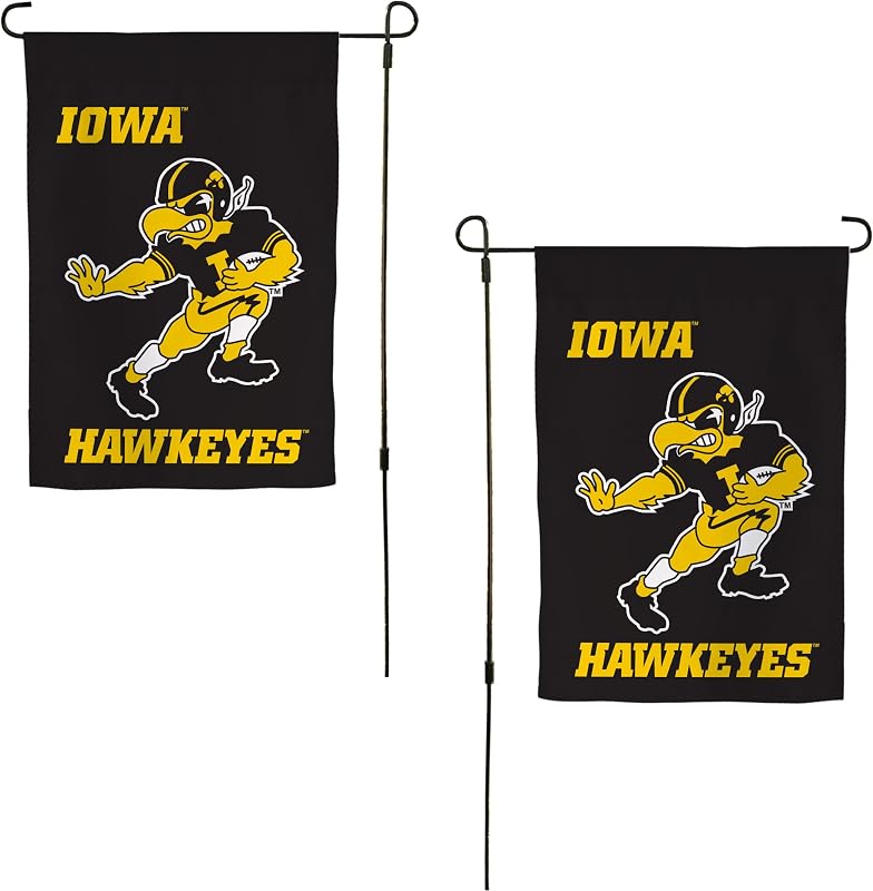 Bandera jardín UI Hawkeyes 19x12pulg exterior