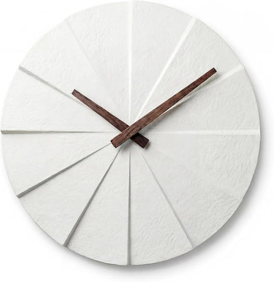 Reloj pared moderno hormigón sin marco color blanco
