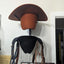Perchero sombrero 6 Pzas metal negro soporte pared