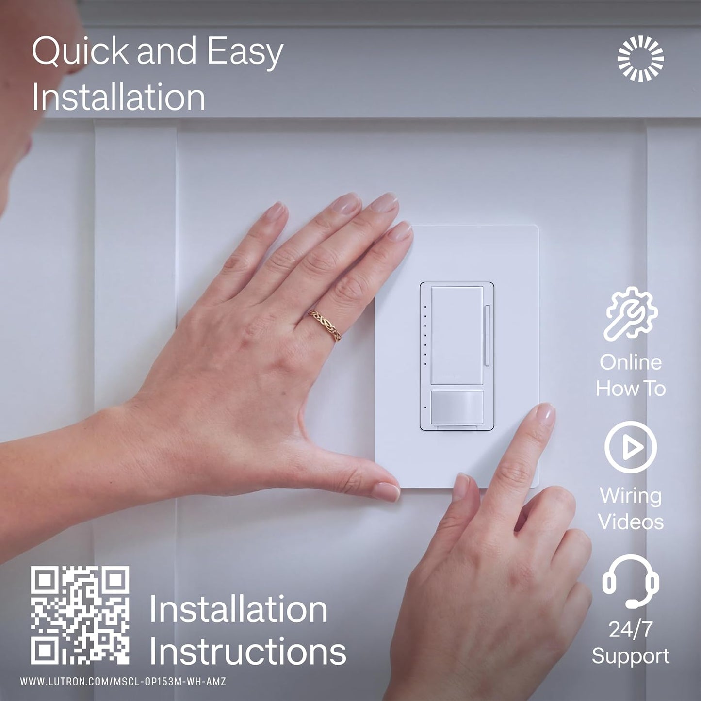 Interruptor atenuador con sensor movimiento baño garaje