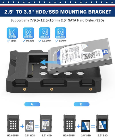 Kit 2 SSD Caddy SATA a HDD 2.5-3.5