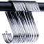 120 Ganchos S 3.5" para cocina baño dormitorio plateado