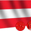 Bandera Austria 3x5ft nailon Oxford 210D cosido ojal latón