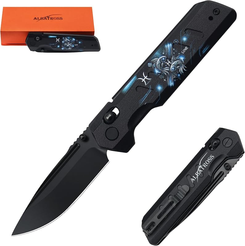 Cuchillo plegable VG10 acero mango G10 4.3" bloqueo eje
