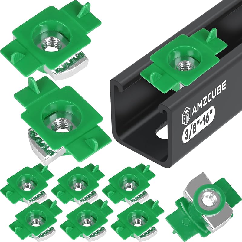 Tuerca canal puntal 3/8-16 100 pzas 0.315" comp