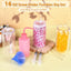 Kit 8 vasos tumbler plástico doble pared 16oz con embudo