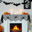 Bufanda Halloween mesa chimenea encaje negro
