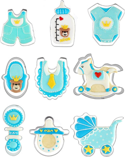 Set 9 cortadores galletas acero inox bricolaje