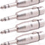 4 Pack Adaptadores XLR Hembra a TRS 1/4 pulg