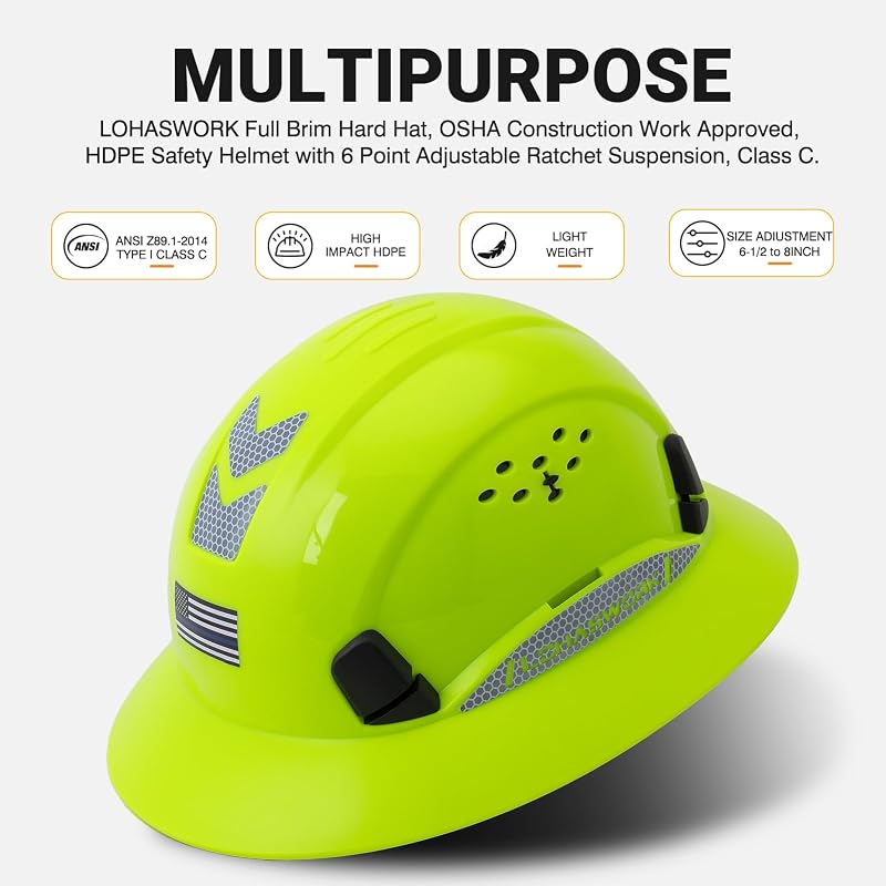 Casco seguridad ajustable OSHA aprobado trabajo