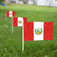 12 Banderas Peruanas Mini 5x8pulg Resistentes Colores Vivos