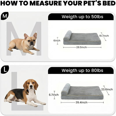 Cama ortopédica perros 40x24pulg espuma viscoelástica