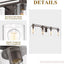 Lámpara pared baño 4 luces bronce aceitado vidrio